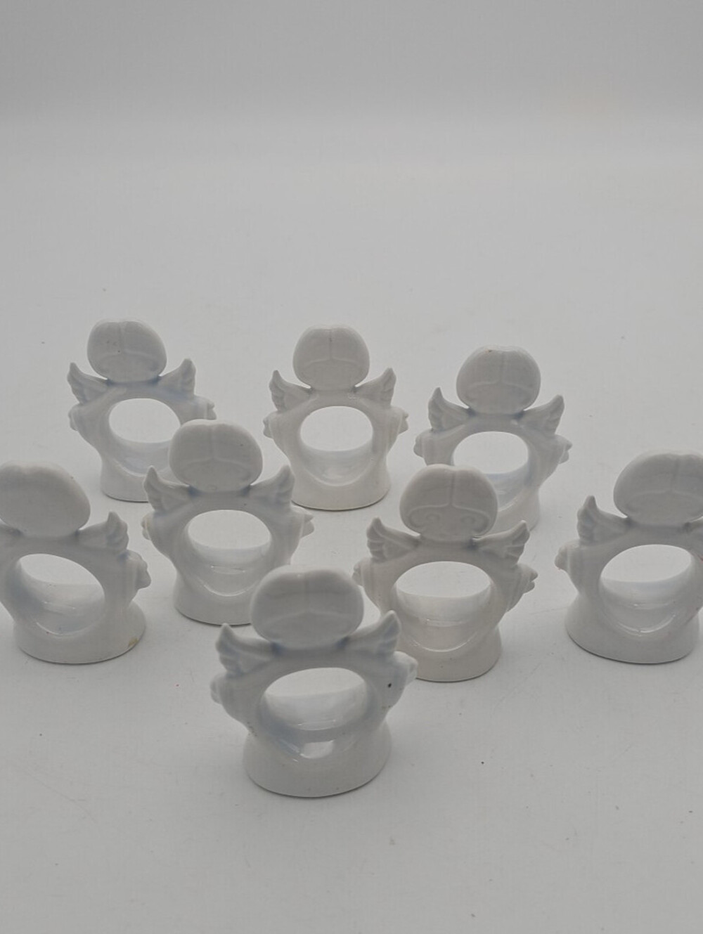 8 Unbranded Angel Napkin Ring Holder - 2 7/8" x 3 1/2" Tall